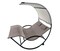 The Hamptons Collection 75” Brown Two Person Patio Rocker Outdoor Lounge Chair with Aluminum Frame